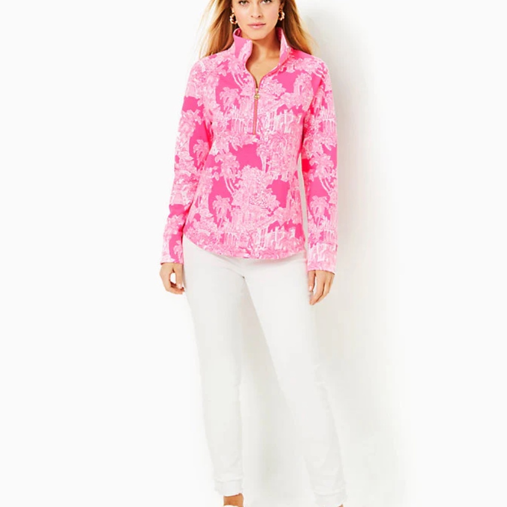 Lilly Pulitzer Roxie Pink Pb Anniversary Toile UPF 50+ Skipper Popover size XS - Picture 10 of 12